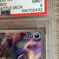 2025 Pokemon SVP EN-SV Black Star PROMO #206 MARNIE'S MORPEKO RIVAL PSA 9 - Image 3