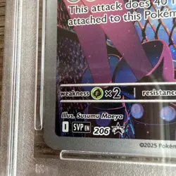 2025 Pokemon SVP EN-SV Black Star PROMO #206 MARNIE'S MORPEKO RIVAL PSA 9 - Image 5