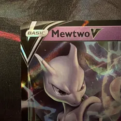 Pokemon Mewtwo v Holo Ultra Rare TCG Card 030/078 Pokemon Go Full Art - Image 2