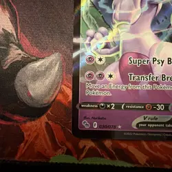 Pokemon Mewtwo v Holo Ultra Rare TCG Card 030/078 Pokemon Go Full Art - Image 5