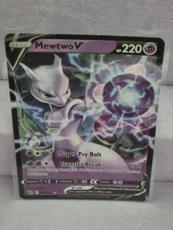 Pokemon TCG Mewtwo v Holo Ultra Rare Card 030/078 Pokemon Go - Image 1
