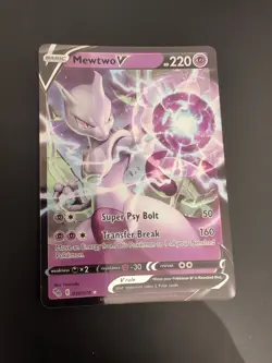 Pokemon TCG Mewtwo v Holo Ultra Rare Card 030/078 Pokemon Go - Image 1