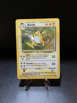 Raichu 14/102 Rare Holo ✨ Vintage Pokemon TCG Card Base Set WOTC - Image 1