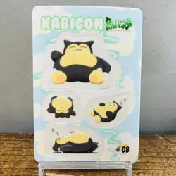 (NM-) Snorlax 08 Fancy Graffiti Sealdass Japanese Pokemon Card Bandai 1998 - Image 1