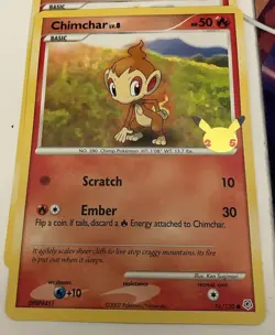 Pokemon cards Chimchar 76/130 Oversized Jumbo 25th Anniversary 2021 NM/Mint - Image 1