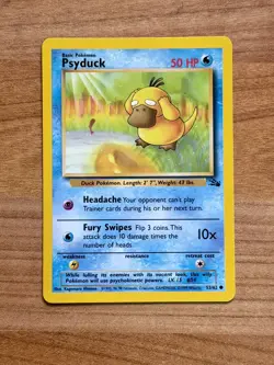 Psyduck 53/62 1st Edition Fossil Pokemon Card NM - Image 1