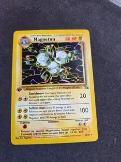 1st Edition Magneton 26/62 Fossil Non-Holo Vintage Pokemon Card WOTC Rare - Image 2