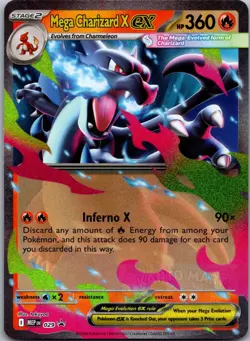 Mega Charizard X ex 029 Holo Promo ME: Mega Evolution Promo Pokemon Holo NM - Image 1