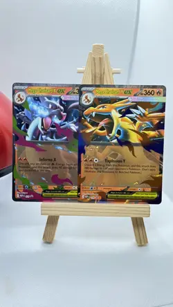 Pokemon Card Mega Charizard ex X MEP 029 and Y MEP 030 Black Star Promo Nm - Image 1