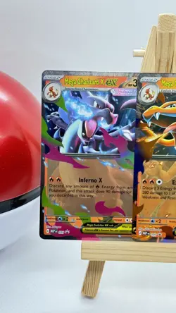 Pokemon Card Mega Charizard ex X MEP 029 and Y MEP 030 Black Star Promo Nm - Image 3