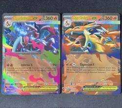 Pokemon TCG Mega Charizard ex X MEP 029 and Y MEP 030 Black Star Promo NM - Image 1