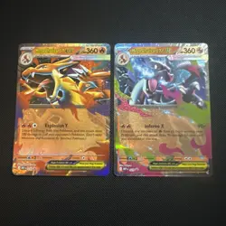 Pokemon TCG Mega Charizard ex X MEP 029 and Y MEP 030 Black Star Promo NM - Image 1