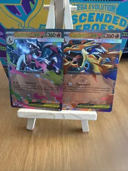 Pokemon TCG Mega Charizard ex X MEP 029 and Y MEP 030 Black Star Promo NM Bundle - Image 1
