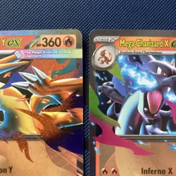 Pokemon TCG Mega Charizard ex X MEP 029 and Y MEP 030 Black Star Promo NM Bundle - Image 5