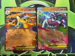 Pokemon TCG Mega Charizard ex X MEP 029 and Y MEP 030 Black Star Promo Bundle NM - Image 2