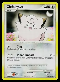 Pokemon Card Diamond & Pearl Clefairy 77/130 Common - Image 1