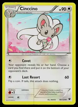 Pokemon Card Fates Collide Cinccino 88/124 Uncommon - Image 1