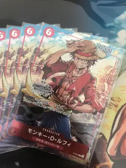 One Piece TCG Luffy Promo Card and Playmat & Case Set - Image 1