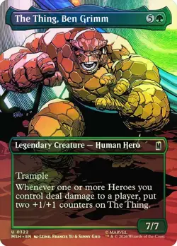 MSH Foil Borderless THE THING BEN GRIMM 1x Rare Magic Marvel Super Heroes MTG - Image 1