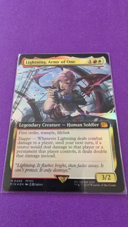 Lightning, Army of One (Borderless) (Foil) Final Fantasy Magic: The Gathering - Image 1