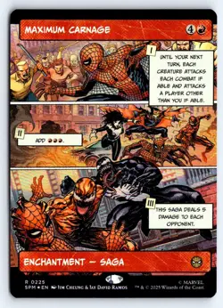 Maximum Carnage (Borderless) 225 Marvel's Spider-Man Magic Foil NM - Image 1