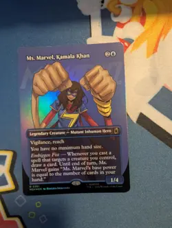 Ms. Marvel, Kamala Khan (Borderless) 361 Marvel Super Heroes Foil NM - Image 1