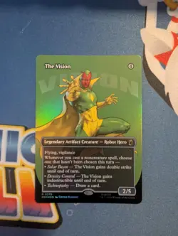 The Vision (Borderless) 379 Marvel Super Heroes Magic: The Gathering Foil NM - Image 1
