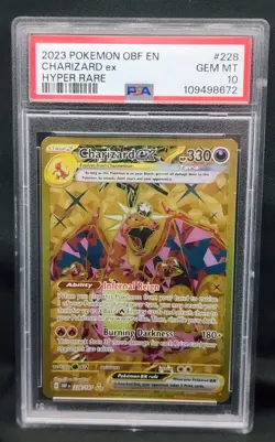 2023 Pokemon Obsidian Flames Charizard Ex #228 GEM MT PSA 10 Hyper Rare - Image 1