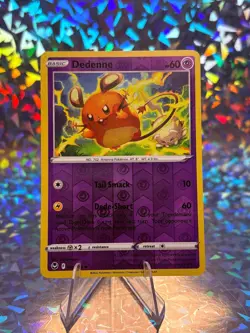 DEDENNE 085/195 UNCOMMON SILVER TEMPEST POKEMON LP REVERSE HOLO - Image 1