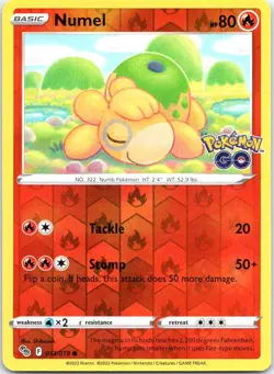 NUMEL 013/078 COMMON POKEMON GO POKEMON LP REVERSE HOLO - Image 1