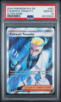 Colress's Tenacity Ultra Rare 087/064 2024 Pokemon Shrouded Fable PSA 10 #87 - Image 1