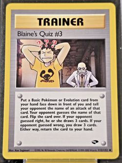 Blaine's Quiz #3 Gym Challenge Unlimited 112/132 Pokemon TCG NM - Image 1