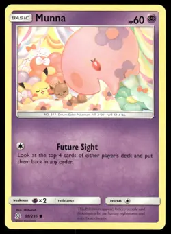 Munna 88/236 C Unified Minds Pokemon NM/M AD-067 - Image 1