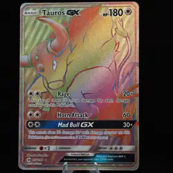 Pokemon TCG - Tauros-GX 156/149 Sun & Moon Secret Rare - NM - Image 2