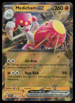 Medicham ex 80/142 Double Rare Stellar Crown Pokemon Holo Near Mint - Image 1