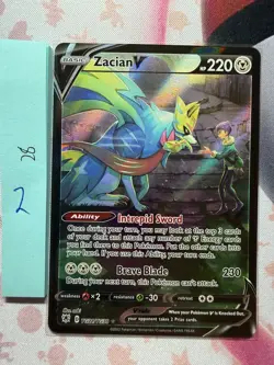 Pokemon TCG Zacian V TG21/TG30 Trainer Gallery Rare Holo NM - Image 1