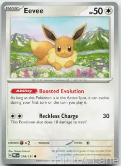 Eevee 074/131 Common Prismatic Evolutions Pokemon Near Mint - Image 1