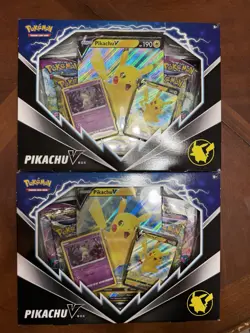 (2) Pokemon TCG Pikachu V Box (Fusion Strike&Brilliant Stars)-NEW/Factory Sealed - Image 1