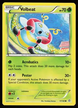 Volbeat 17 160 C Primal Clash Pokemon Lightly Played - Image 1