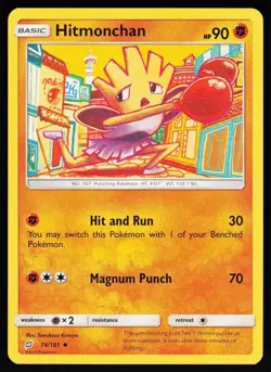 Hitmonchan 74 181 UC Team Up Pokemon Near Mint - Image 1