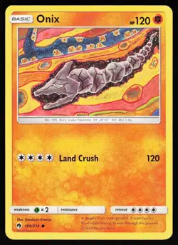 Onix 109 214 C Lost Thunder Pokemon Near Mint - Image 1