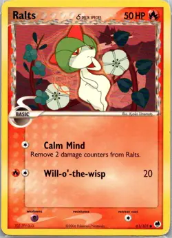Ralts 61/101 Common Dragon Frontiers Pokemon Lightly Played - Image 1