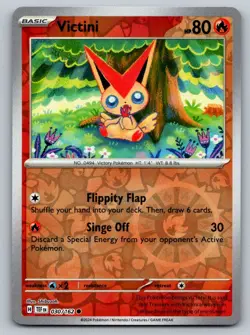 Victini 030/162 Common Temporal Forces Pokemon Reverse Holo Near Mint - Image 1