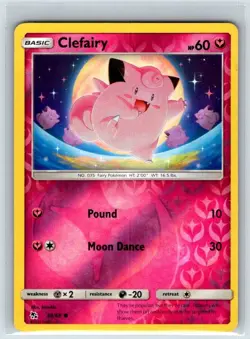 Clefairy 39/68 Hidden Fates Reverse Holo NM - Image 1