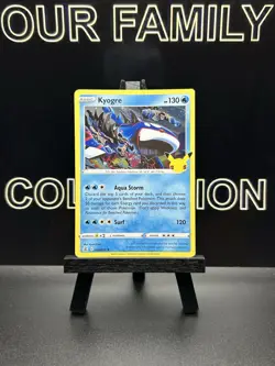 Pokemon TCG Kyogre Celebrations 25th Anniversary 003/025 Holo Rare - Image 1