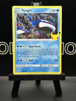 Pokemon TCG Kyogre Celebrations 25th Anniversary 003/025 Holo Rare - Image 2