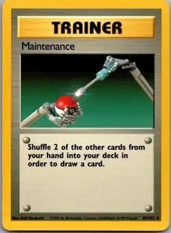 Maintenance 83/102 Uncommon Base Set Unlimited Pokemon Moderately Played - Image 2