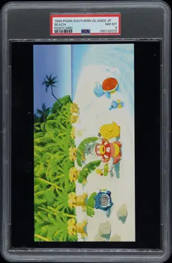 1999 POKEMON JAPANESE SOUTHERN ISLANDS COLLECTION POSTCARD BEACH PSA 8 - Image 1