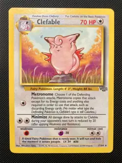 Clefable 17/64 - Jungle Unlimited Non-Holo Rare Pokemon TCG LP - Image 1