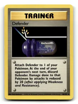 Defender 80/102 Uncommon Base Set Unlimited Pokemon LP - Image 1